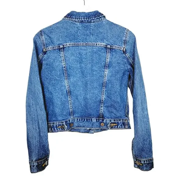 BDG Urban Outfitters Blue 100% Cotton Denim Trucker Jacket - Size M - Picture 2 of 5